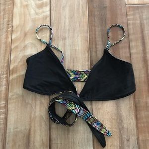 Black and colorful rap around bikini from LSPACE